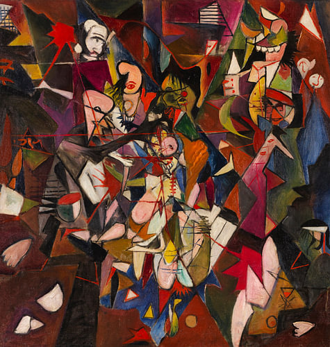 Rudolf Schlichter - Verscheurde Wereld (Abstractie), 1917