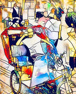 Kandinsky ontmoet Kopenhagen #4 van zam art