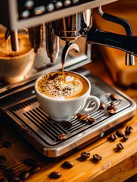 kopje koffie of cappuccino drinken van Egon Zitter