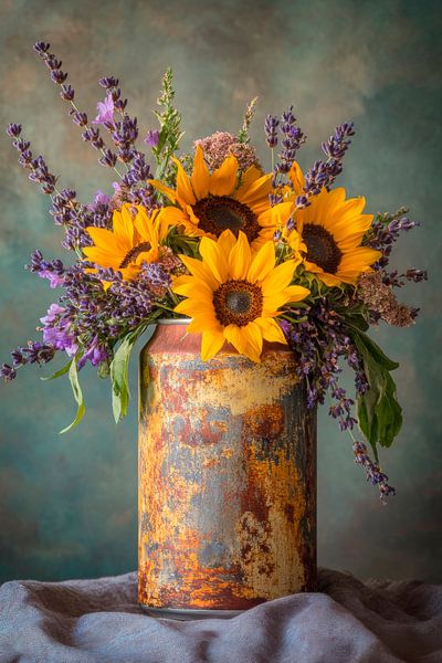 Sunflower bouquet by Poster Art Shop