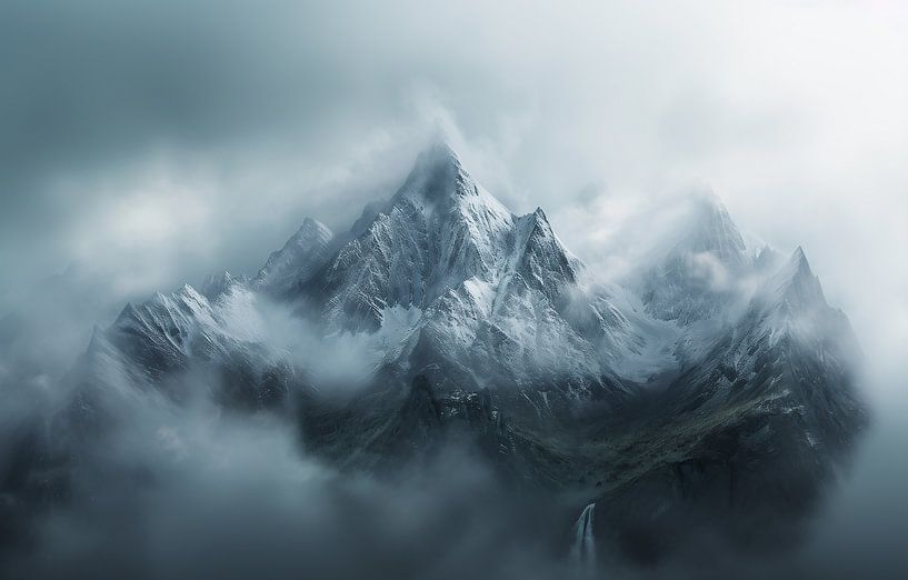 Magischer Bergblick bei Sonnenuntergang von fernlichtsicht