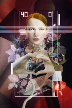 Lola, Love Game (1 of 4) warm red, bordeaux, lilac, moss green by Blikstjinder by Betty J