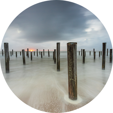 Palendorp Petten in de avond van Meindert Marinus