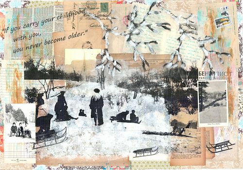 Schlittenfahren von Nora Bland