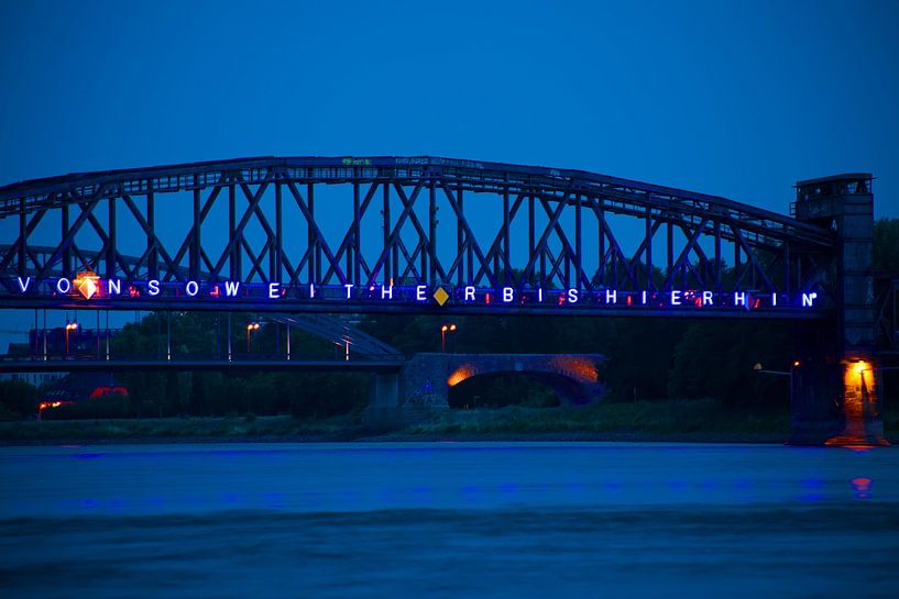 Magdeburg - lift bridge at night by t.ART