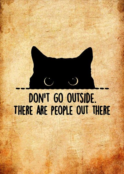 Cat warning poster by Pus Meong Art