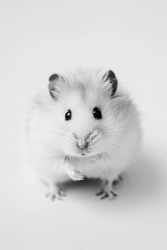 Hamster in zwart-wit van Poster Art Shop