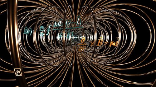 Dreaming of a Magnetic Field - orange/türkise Variante von elkement