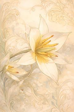 Tulpen Jugendstil von Linda de Klein