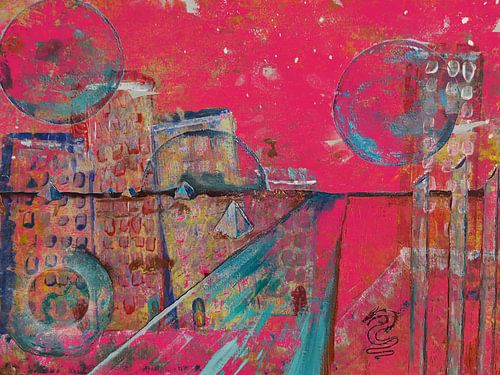 Twee werelden ineen in felle kleuren