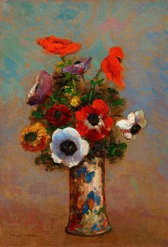 Stilleven met anemonen, Odilon Redon