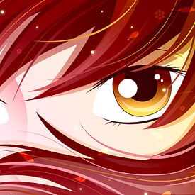 Feuer Manga Augen von Mixed media vector arts