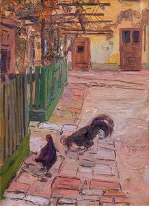 Egon Schiele, Grüne Einfriedung (Schmiedehof, Klosterneuburg), 1907