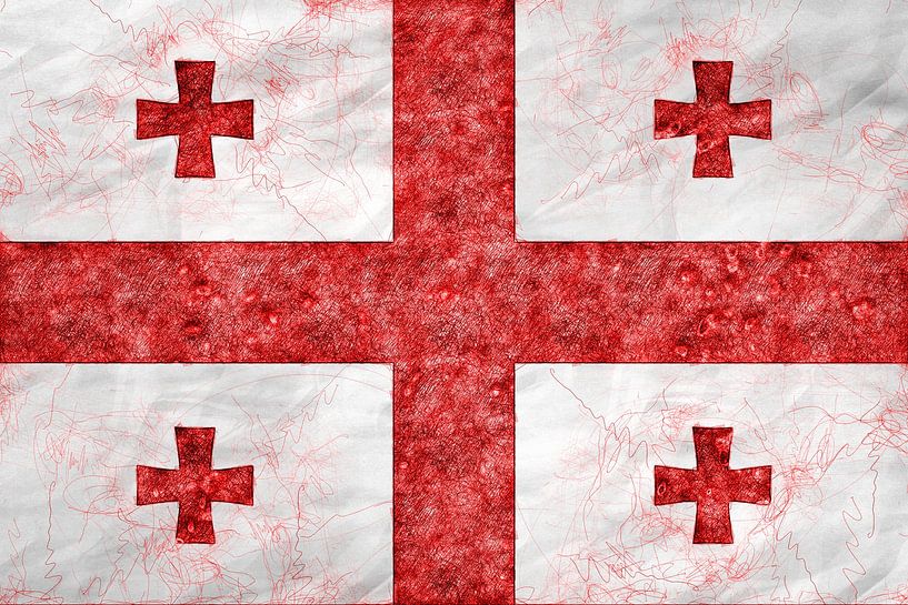 georgische Flagge von Grüntyers .