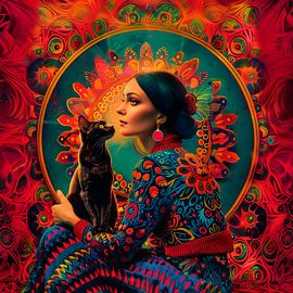 Moi et mon chat sur Harry Hadders Design