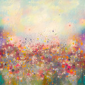 Blumenfeld petites fleurs bunt