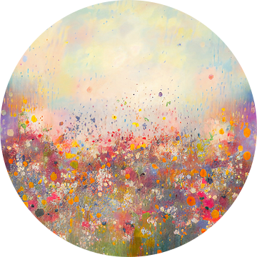 Bloemenveld petites fleurs kleurrijk van Bianca ter Riet
