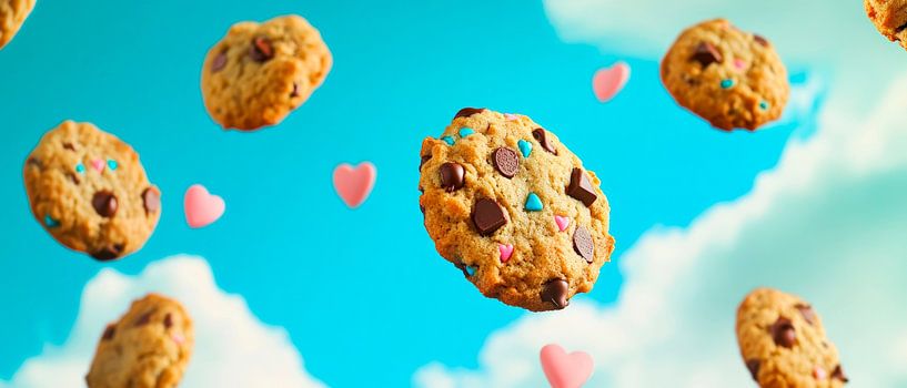 Floating biscuits in the cloudy sky by Poster Art Shop