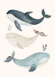 Whale Trio by mathieu jeu