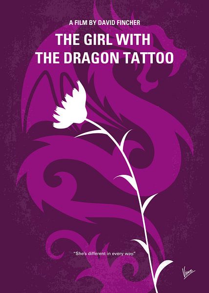 No528 The Girl with the Dragon Tattoo by Chungkong Art