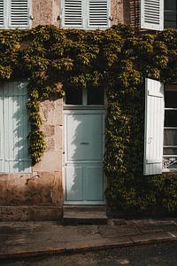 Rustieke deur bedekt met klimop | Franse reisfotografie van Marika Huisman fotografie