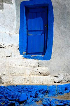 Blauwe deur