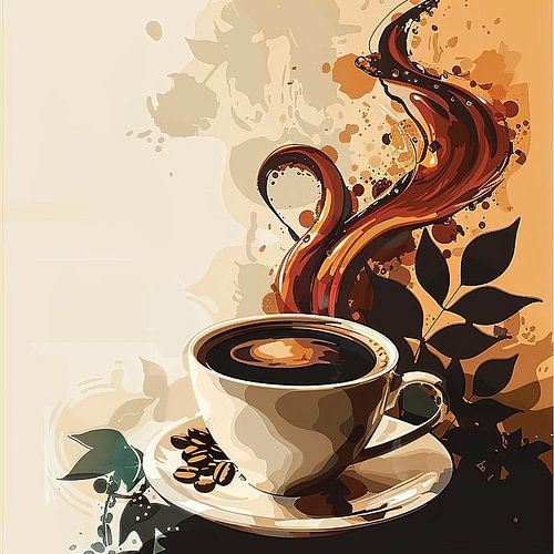 kop koffie of cappuccino drinken