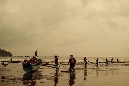 Vissers aan het werk