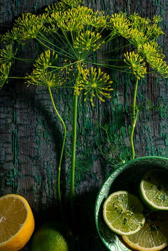 Aneth, citron et orange