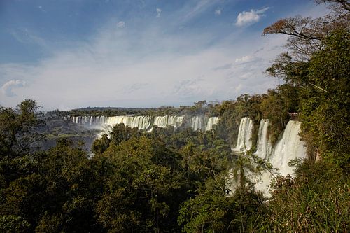 The area of Iguazu Falls is a set of about 275 waterfalls in the Iguazu River.