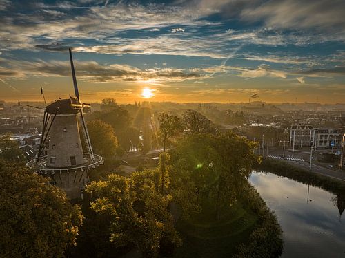 Sonnenaufgang bei Piet's Mill in Alkmaar