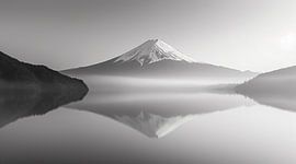 Mountain lake reflection