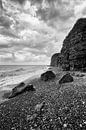 Normandie Frankreich Kiesstrand Longues-sur-Mer von Rob van der Teen Miniaturansicht