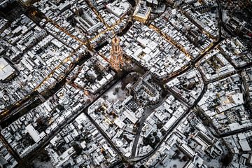 Winterstille über dem Domplein in Utrecht von Bas van Setten