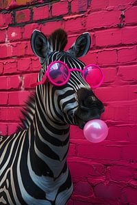 Bubblegum Fun: Zebra 2 van ByNoukk
