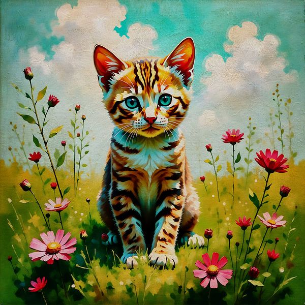 Kitten looking at you in amazement by Jan Keteleer