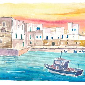 Monopoli Bari Mittelalterliche Stadt Blick auf den alten Hafen von Markus Bleichner