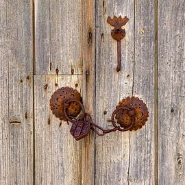 Rusty old padlock by Katho Menden