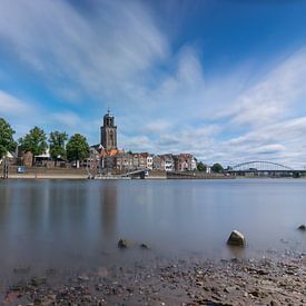 Deventer, panorama sur la ville depuis l'IJssel sur Patrick Verhoef