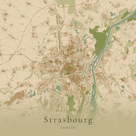 Carte ancienne de Strasbourg, en France sur Affiches de lieux
