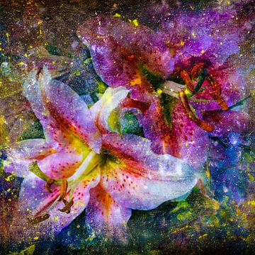 Blumen mit Farbe von Freddy Hoevers