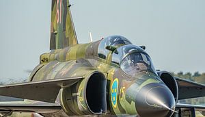 Saab 37 Viggen der schwedischen Luftwaffe Historischer Flug.