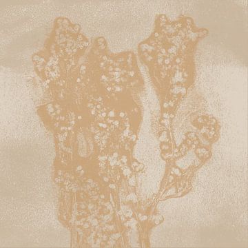 Zarte Blumen. Wabi-Sabi-Botanikkunst in Sand, Weiß und Ocker