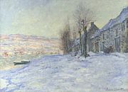Lavacourt, Sonne und Schnee, Claude Monet von The Masters Miniaturansicht