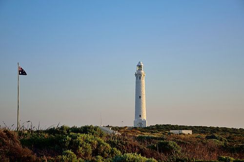Cape Leeuwin vuurtoren bij zonsondergang