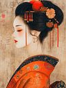 Geisha en profil by Peet de Rouw thumbnail