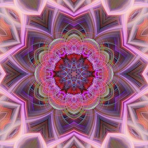 Mandala en rose