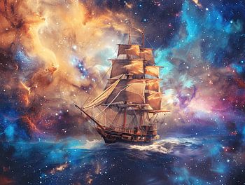 Segelschiff im Weltraum