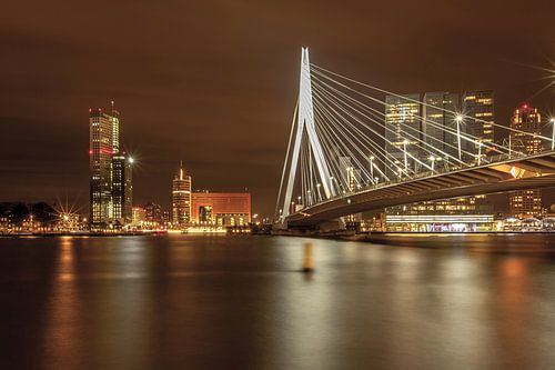 Rotterdamse Erasmusbrug 'by night