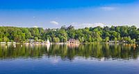 Panorama of the river Ruhr the Bladeney lake in Essen